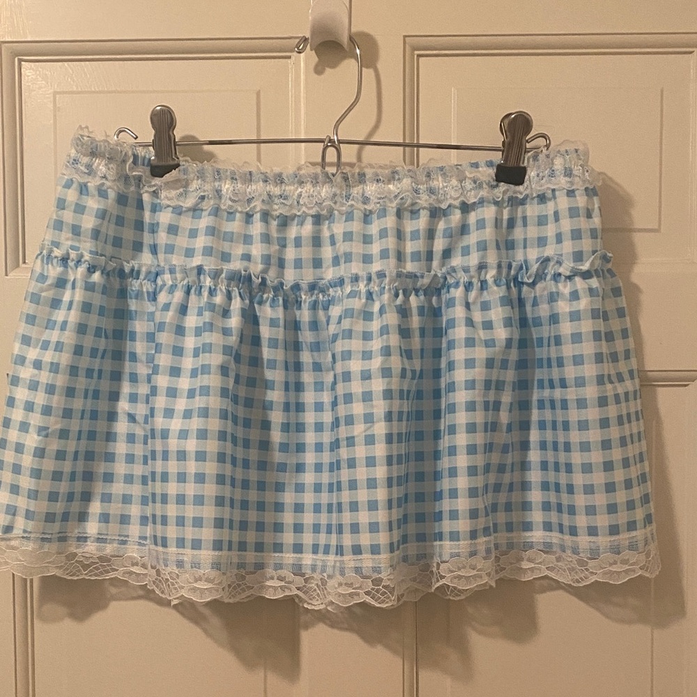 Womens pleated Gingham short skirt Halloween costume